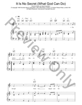 It Is No Secret (What God Can Do) piano sheet music cover